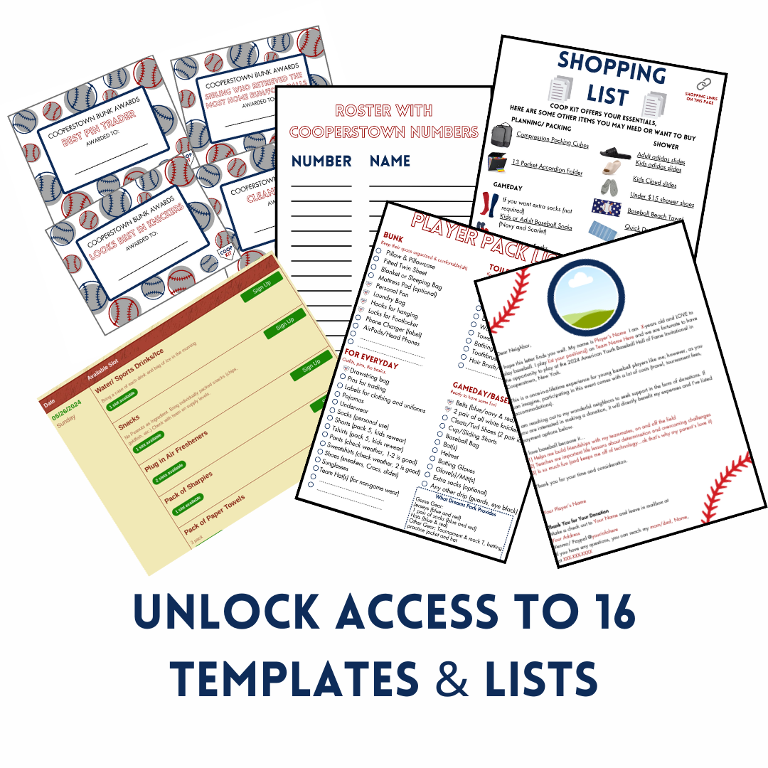 New! Cooperstown Planning Made Easier eBook & Templates